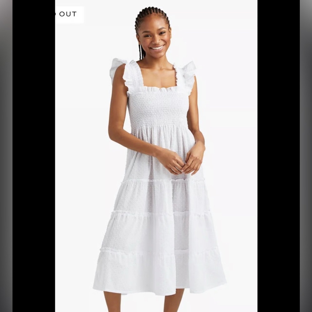 NWT Hill House Home Nap dress in white Swiss dot